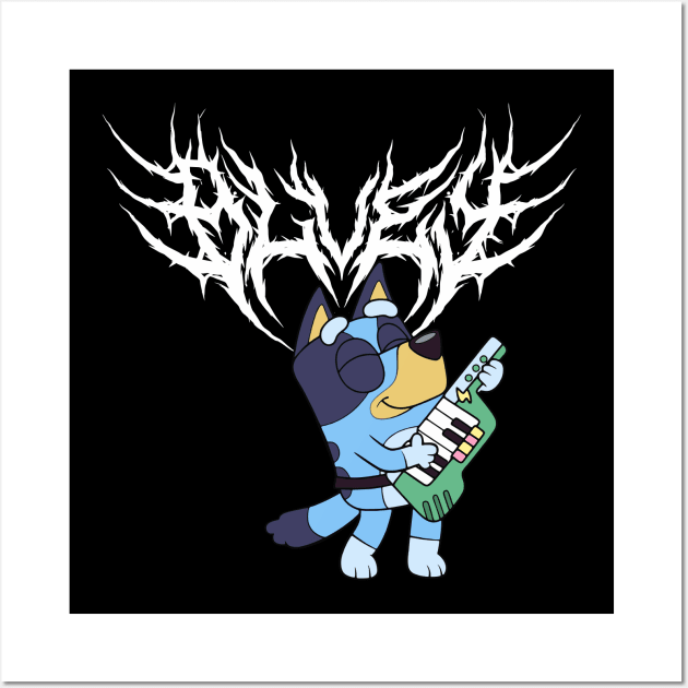 Black Metal Bluey Wall Art by flataffex